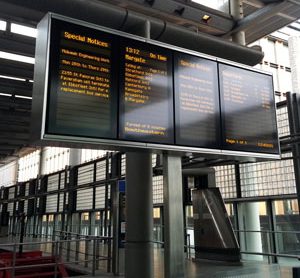 Bespoke CIS display support for St Pancras