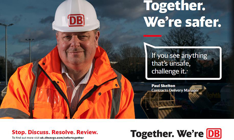 Safety poster for DB Cargo UK