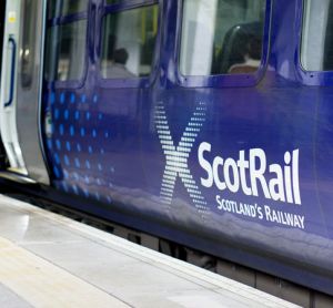 ScotRail logo on a train