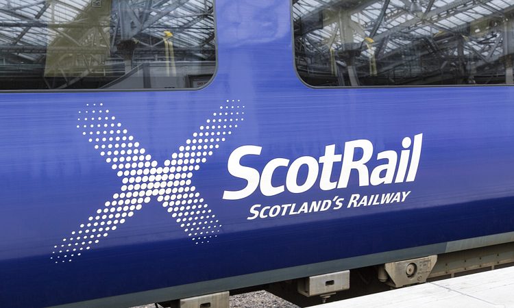 ScotRail logo on a train
