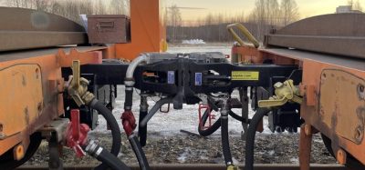 Green Cargo freight train operating on Swedish rail equipped with Digital Automatic Couplers (DAC) during commercial demonstration tests.