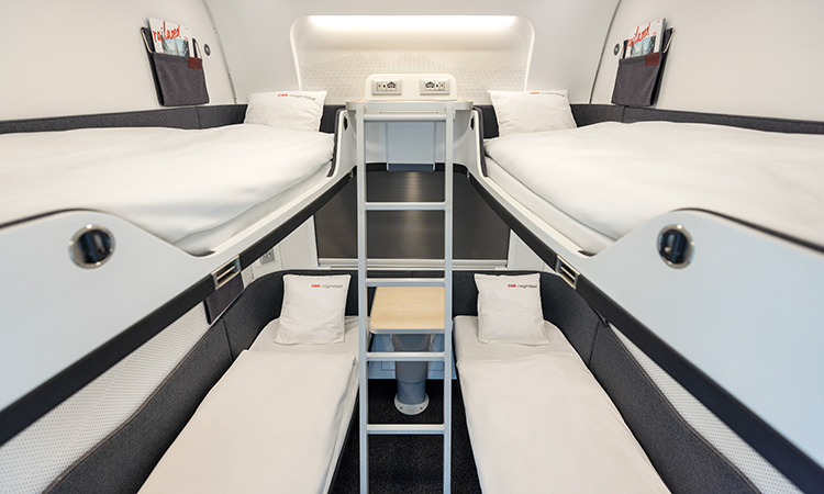 Interior of the Nightjet