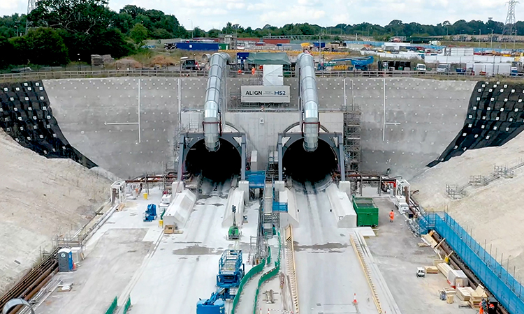 The tunnel openings at South Portal 