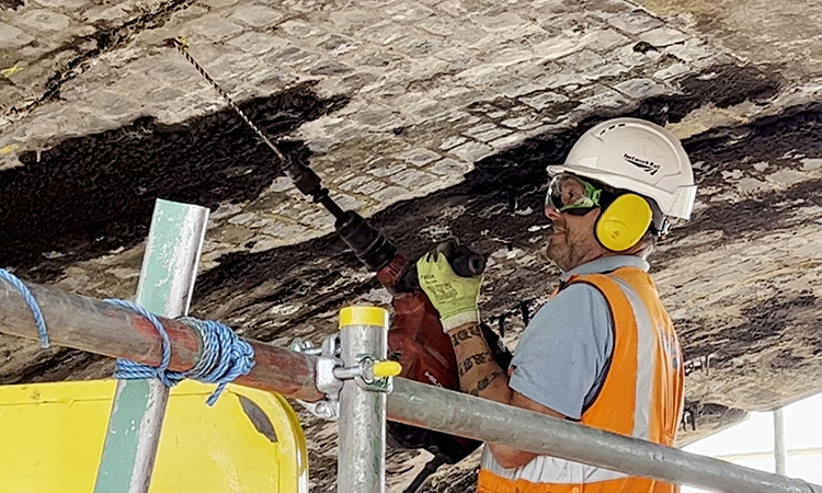 Stitching a crack at Sankey viaduct