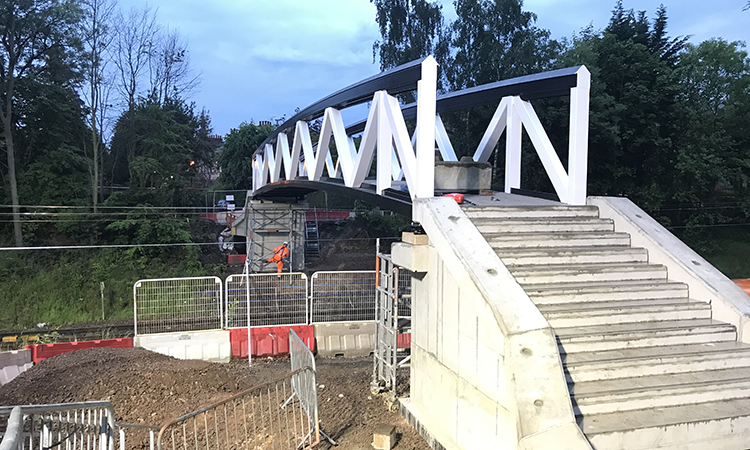 Strathbungo Footbridge installation (1)