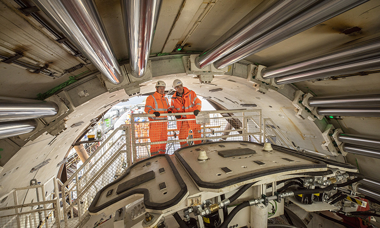 TBM Caroline starts her 5 mile journey under London 