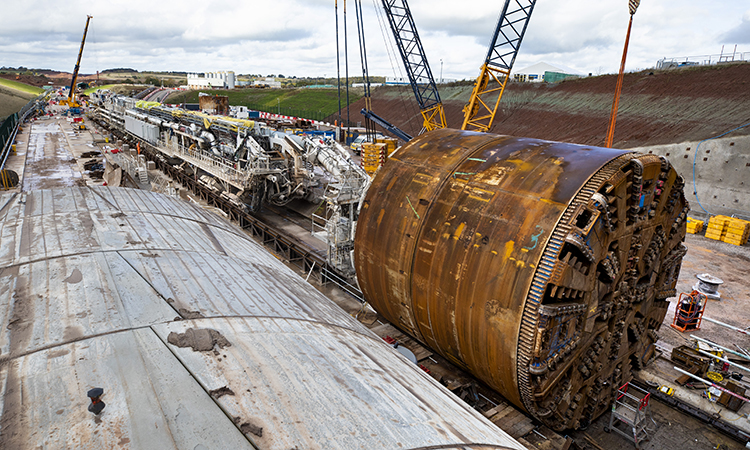 TBM reassembly at Long Itchington Wood Tunnel for relaunch