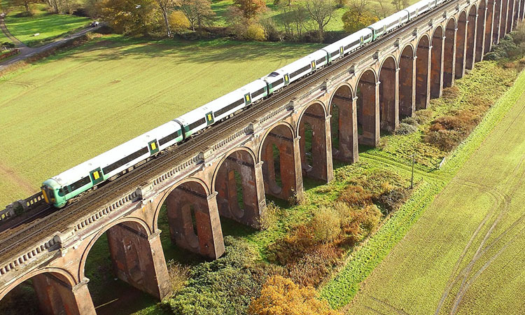 Built in 1841 and 1475 feet long using over 11 million bricks it crosses the River Ouse and is the main London to Brighton railway line.