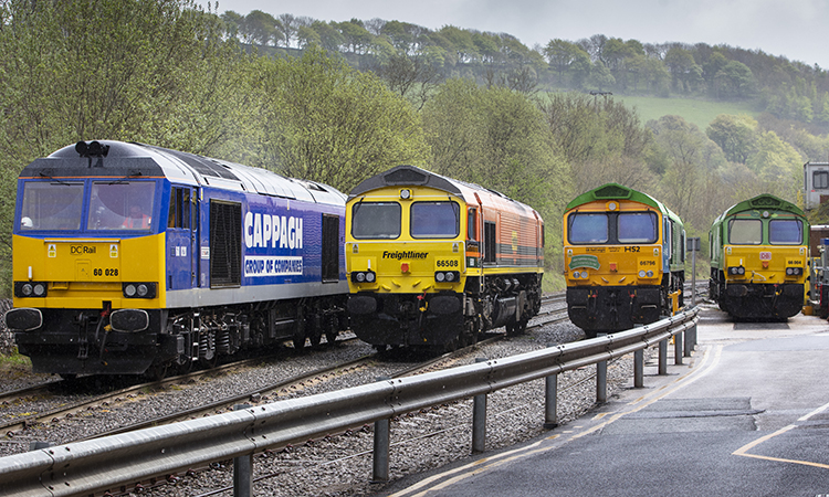 The four locos of freight operating companies (FOCs)