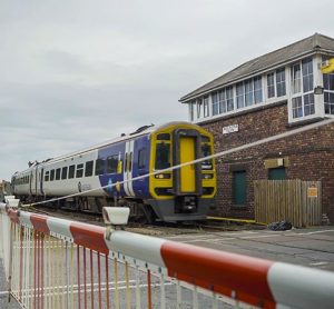 This image shows the Bedlington South crossing on the new Northumberland Line