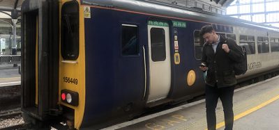 This image shows the new whatsapp service being used next to a Northern train