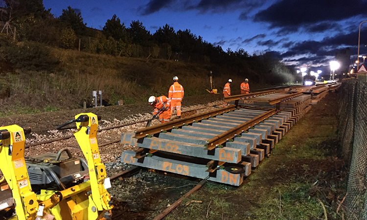 Track replacement taking place