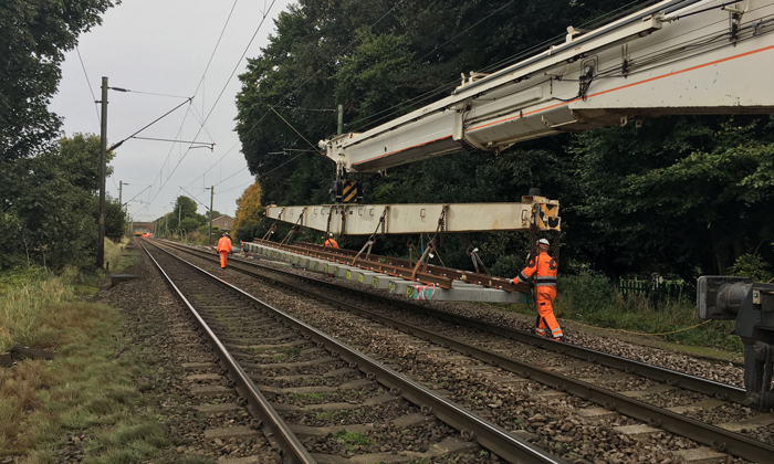 New track installed for more reliable service between Norwich and London