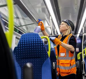 Train cleaning