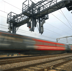 Network Rail Train and gantry