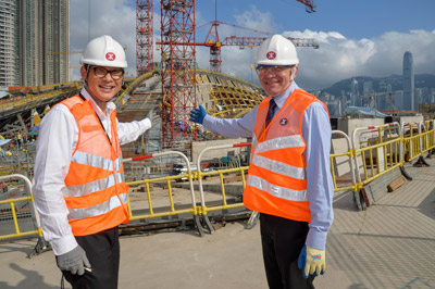 Transport Minister views MTR rail transport projects in Hong Kong