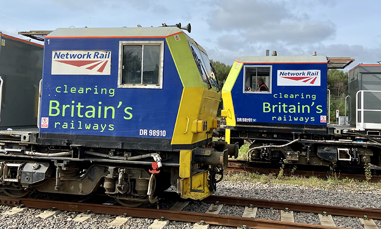 Two autumn treatment trains or MPVs facing each other