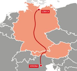Verona to Lübeck direct train introduced by ÖBB Rail Cargo Group