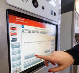 Virtual ticket agents help Greater Anglia passengers at ticket machines