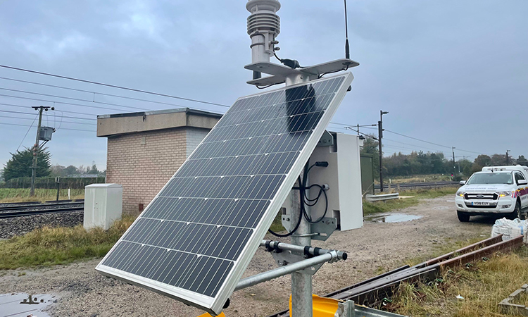 Close up shot of the weather stations.