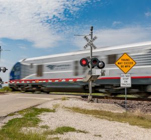 Amtrak railway train in America