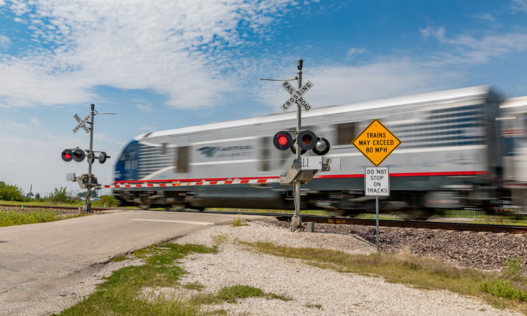 Amtrak railway train in America