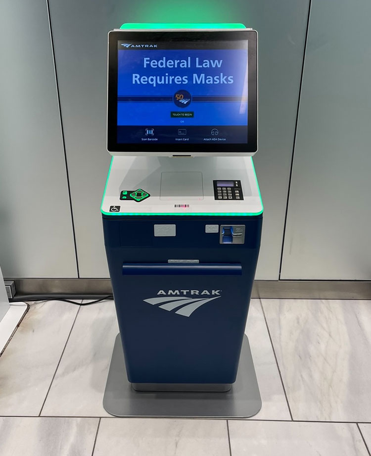 amtrak ticketing kiosks