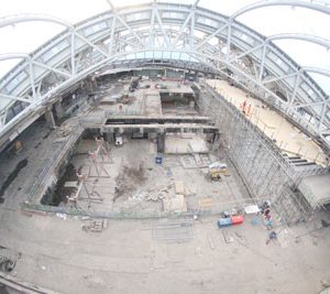 Birmingham new street atrium birdseye view