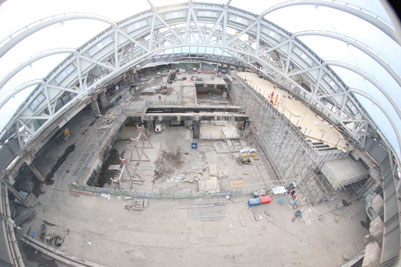 Birmingham new street atrium birdseye view