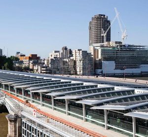 Solar panels on Blackfriars station roof