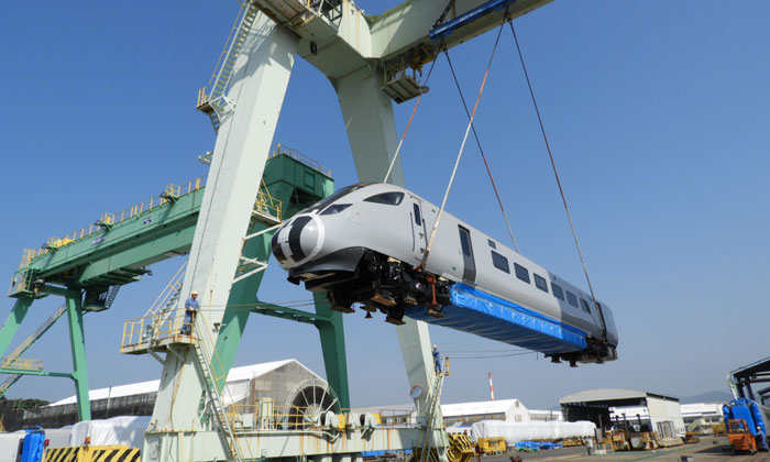 First Nova 1 bullet train en route to the UK after leaving Japan