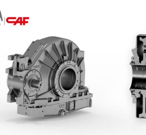 CAF MiiRA lightweight single stage gearbox solution for metro