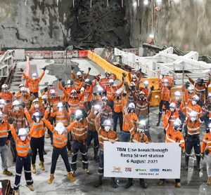 Cross River Rail’s first TBM breaks through at Roma Street