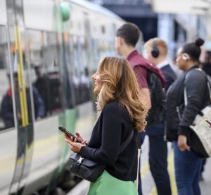 Passengers waiting at the station