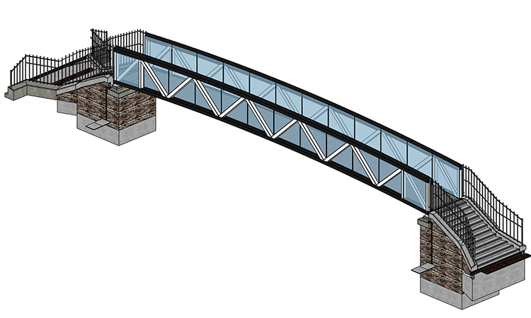 The footbridge render