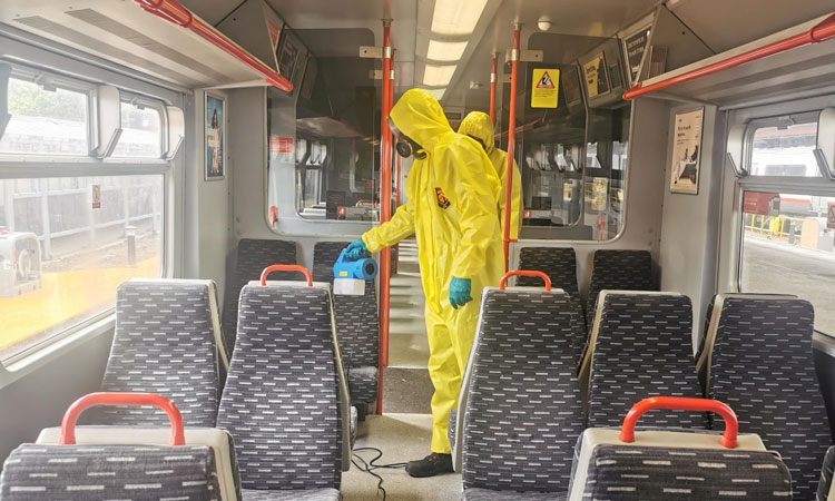 Greater Anglia cleaning trains and stations