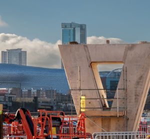 First giant pier for the Curzon 3 Viaduct in Birmingham