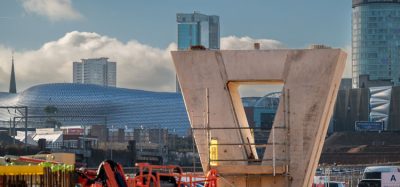 First giant pier for the Curzon 3 Viaduct in Birmingham