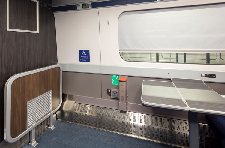 Hull Trains and Lumo. On-board accessible areas.