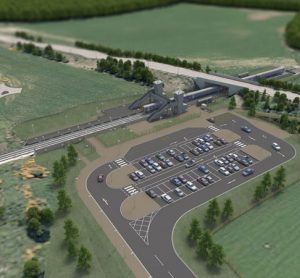 Construction of platforms begins at the new Inverness Airport station