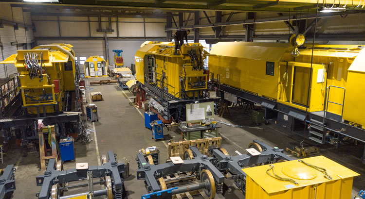 Workshop assembly of the RR 48 machine at MATISA’s Crissier factory