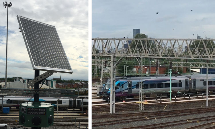 Network Rail's electronic scarecrow used to keep trains punctual in Manchester