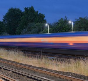 train running on the railway