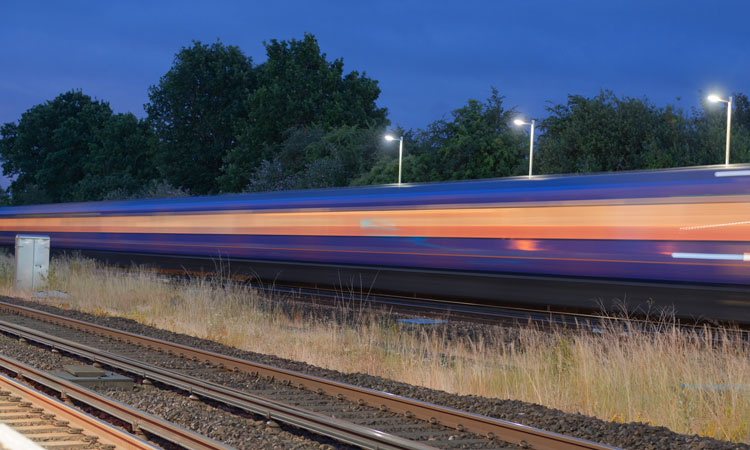 train running on the railway