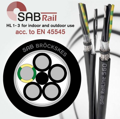 High-flexible rail cable SAB RailLine 560 for outdoor applications