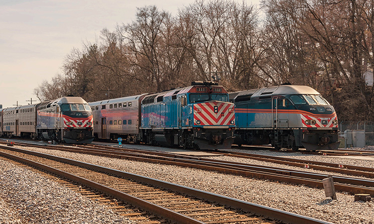 METRA Commuter Trains in the Fox Lake, IL depopt waiting for their scheduled runs to the Union Station Chicago