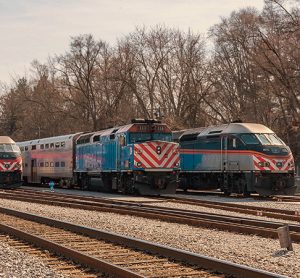 METRA Commuter Trains in the Fox Lake, IL depopt waiting for their scheduled runs to the Union Station Chicago