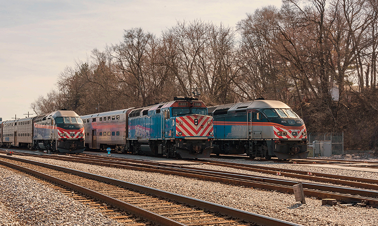 METRA Commuter Trains in the Fox Lake, IL depopt waiting for their scheduled runs to the Union Station Chicago