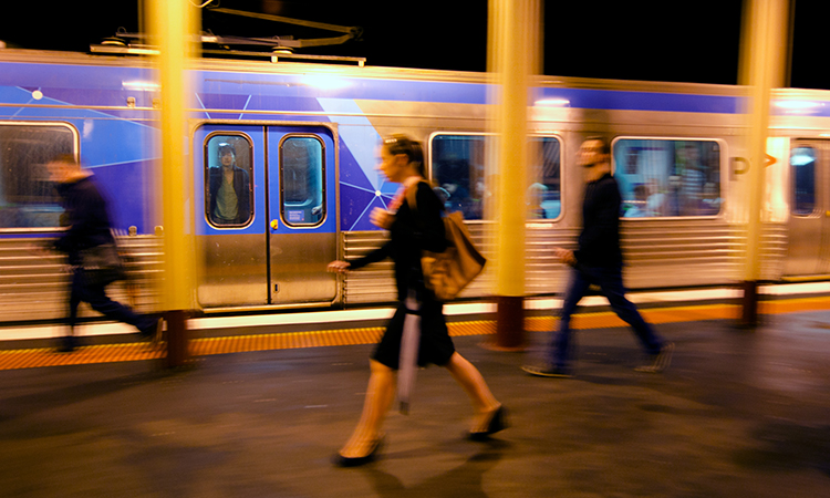 Rail passengers in Australia
