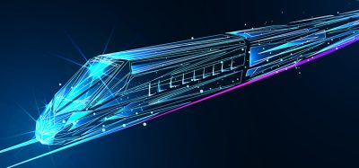 high-speed train digital concept.